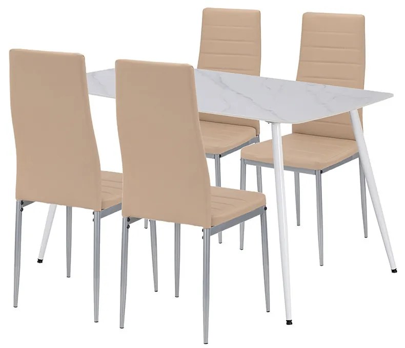 Renton 4+1 set de luat masa bej-gri