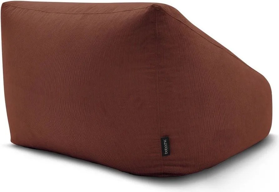 Fotoliu bean bag portocaliu cu tapițerie din catifea reiată Lilibet – Bobochic Paris