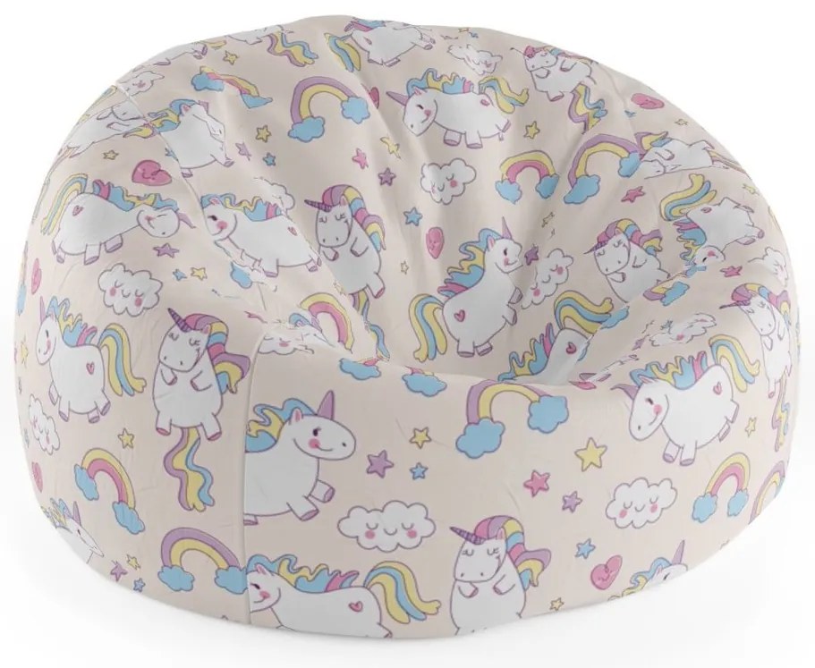 Sac de șezut Cocoon unicorni - pentru copii, colorat
