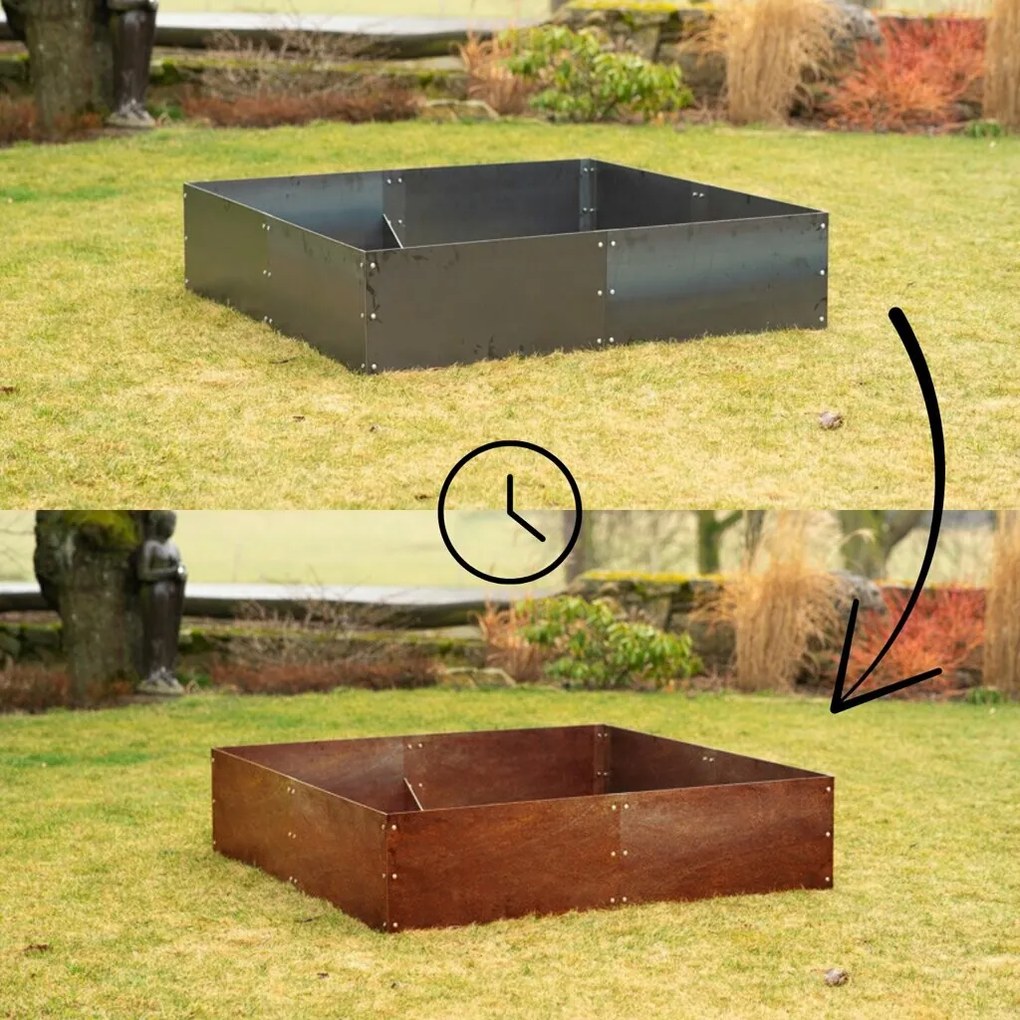 Alto Paturi ridicate 148 x 148 x 36 cm, corten CORGARDEN 1013
