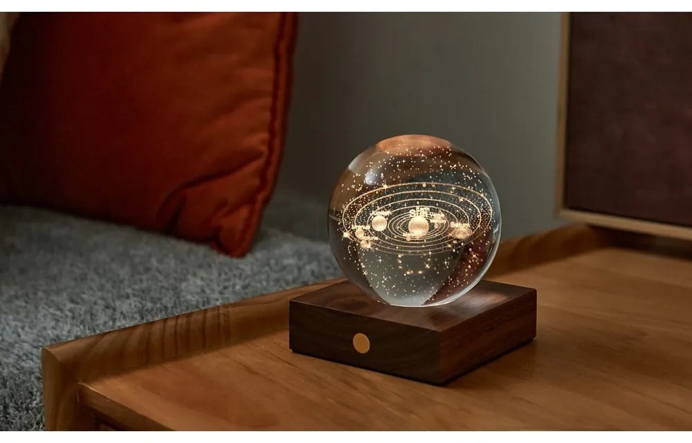 Decorațiune luminoasă maro închis cu USB Amber – Gingko