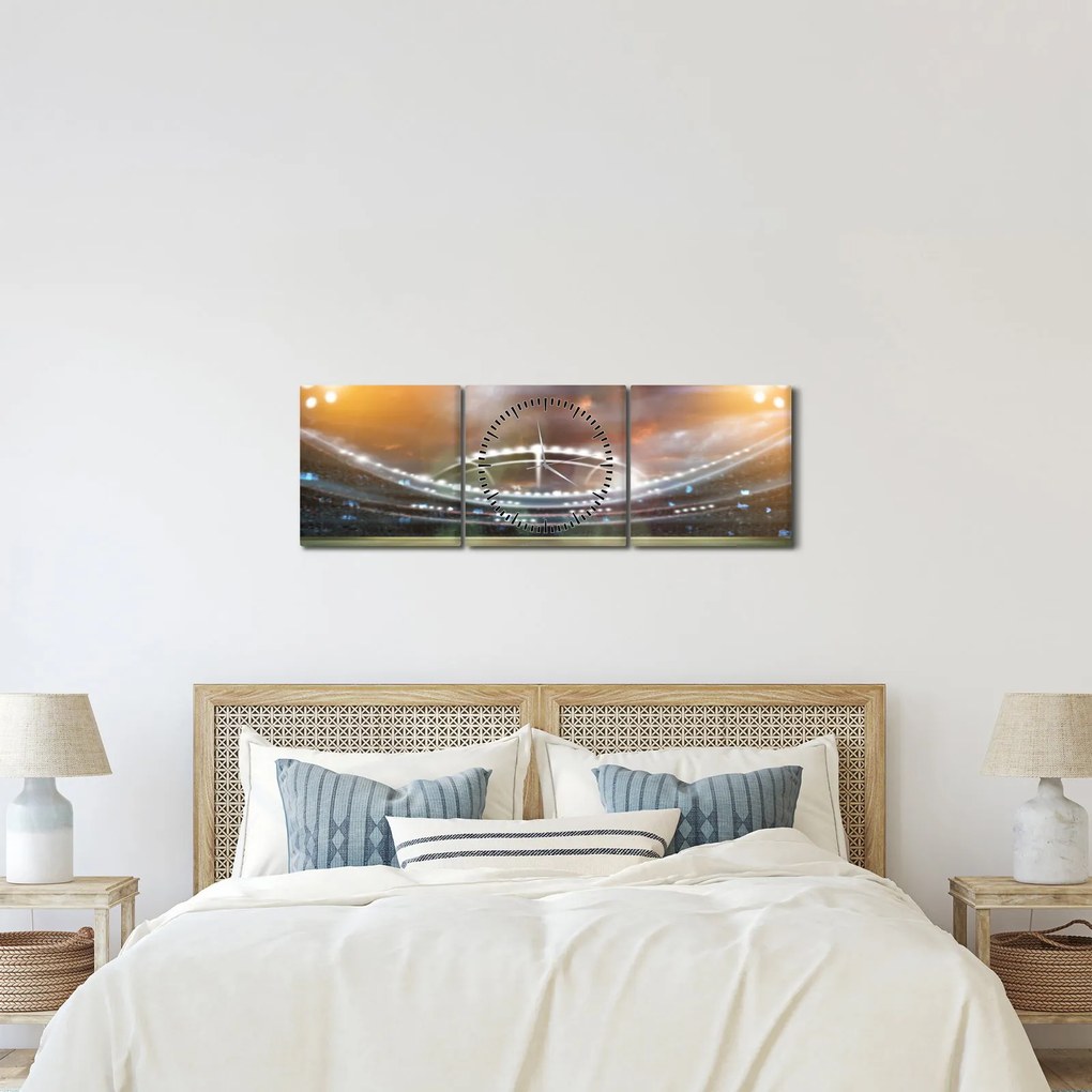 Tablou - Stadion (cu ceas) (90x30 cm)