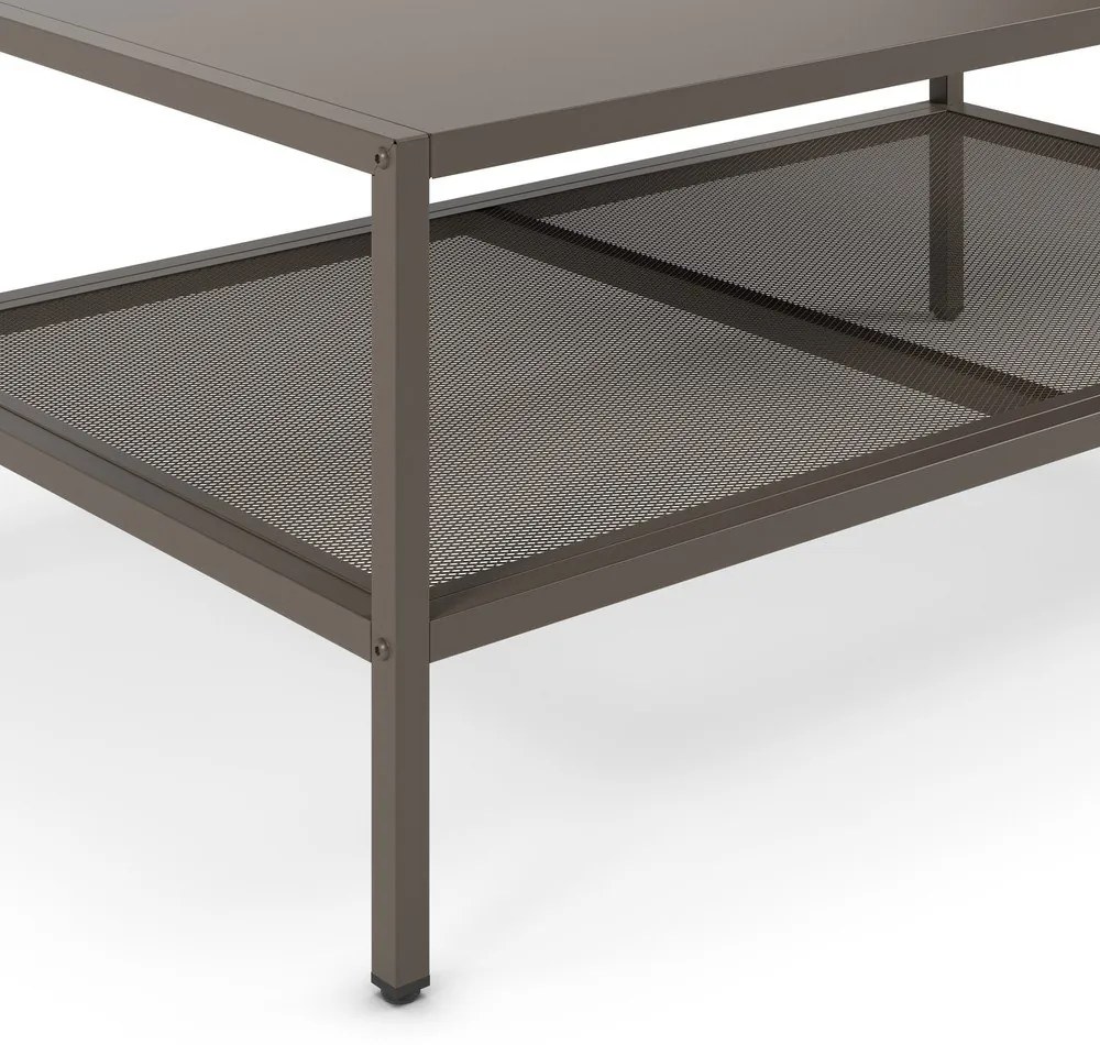 Măsuță de cafea gri din metal 60x100 cm Fayna – Marckeric