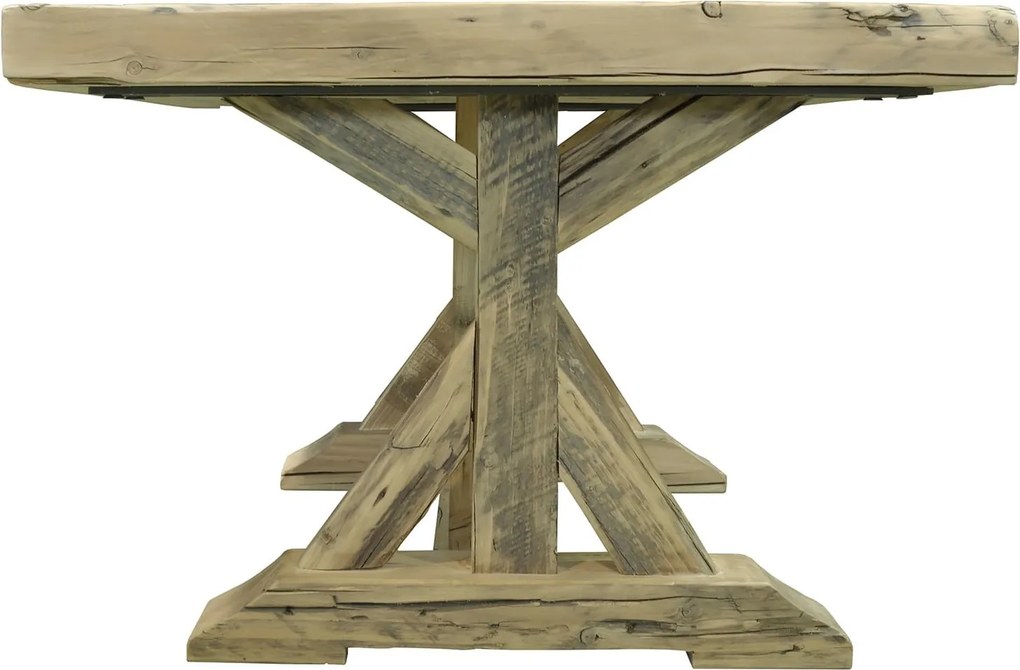 Masă stejar masiv Dining Morgan Vechi 200/220/, 240 × 100 × 79 cm