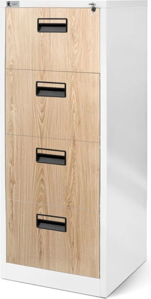 Fișet Sara alb și stejar sonoma (46x132 cm)