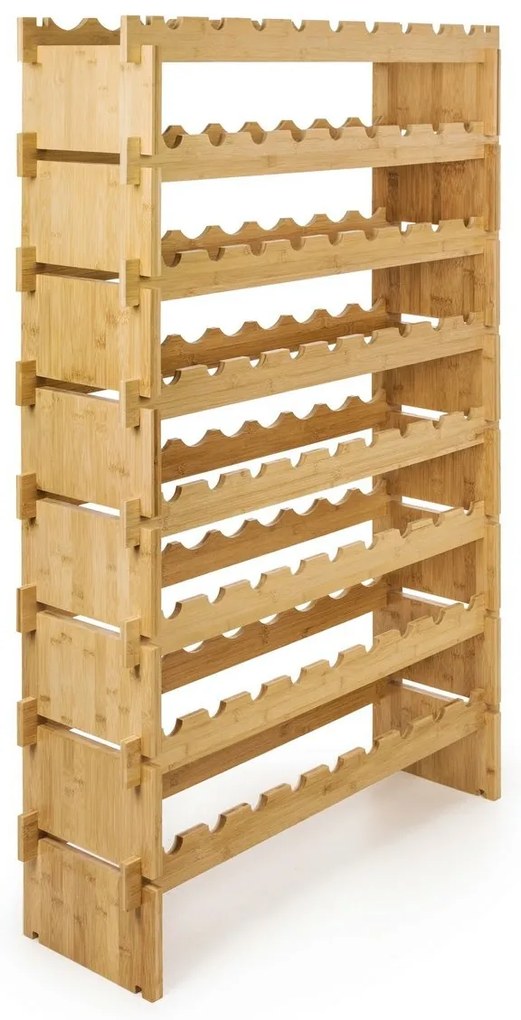 Raftier de vin din bambus G21, 72 sticle, L