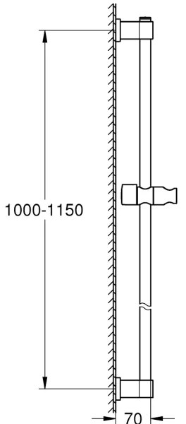 GROHE 26970001 - Bară de duș VITALIO UNIVERSAL 1150 mm, crom lucios