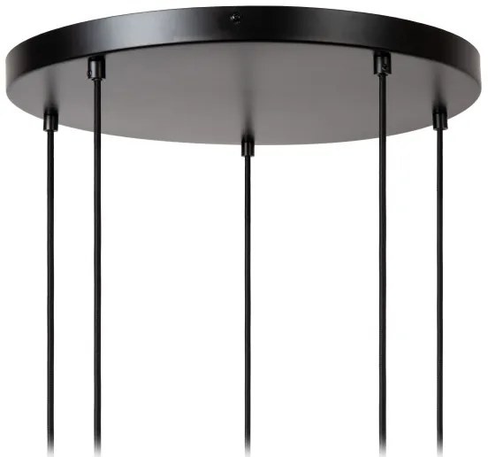 Lustră pe cablu Lucide 45408/15/99 ILONA 5xE27/40W/230V negru/bej