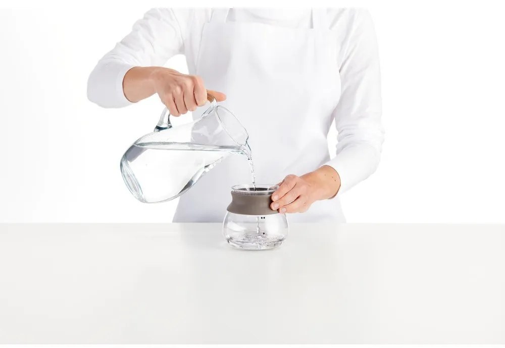 Ceainic maro deschis cu filtru din sticlă 500 ml – Lékué