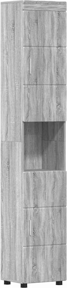 vidaXL Set dulap baie TULUM Gri Sonoma 37 x 31,5 x 203 cm