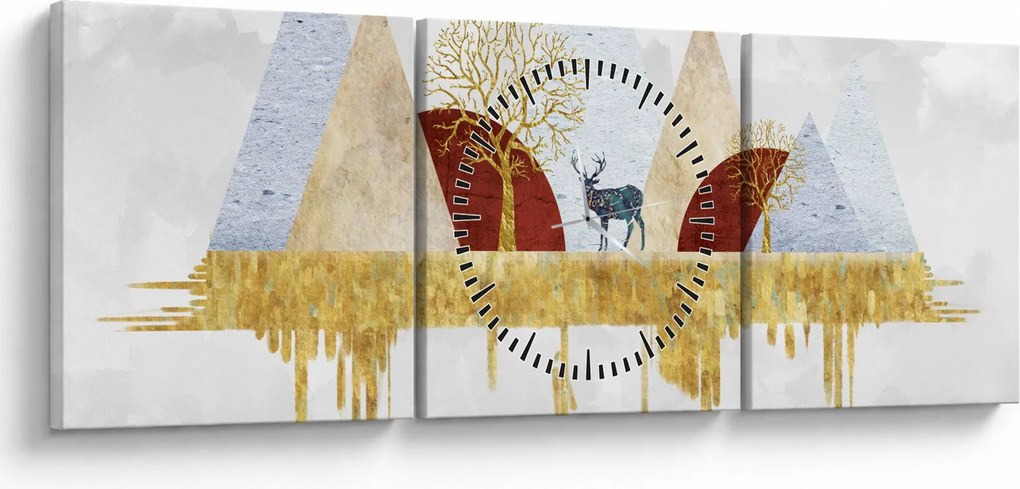Tablou - Decor (cu ceas) (90x30 cm)