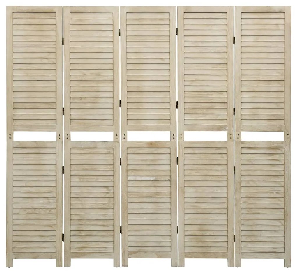 338580 vidaXL Paravan de cameră cu 5 panouri, 175x165 cm,lemn masiv Paulownia
