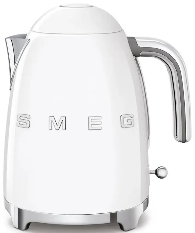 Fierbator electric SMEG KLF03WHEU, 2400W, 1.7 l, Oțel inoxidabil, Filtru lavabil, Auto. off, Alb