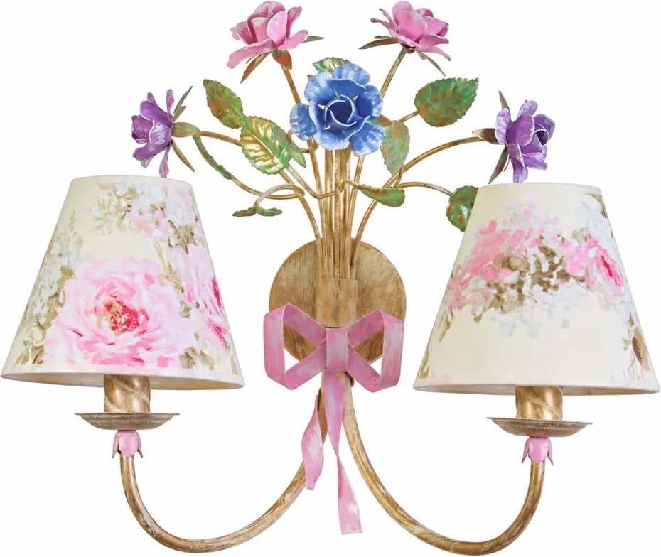 BRILAGI - Aplica de perete ROMANCE 2xE14/40W/230V multicolor/bej/patină