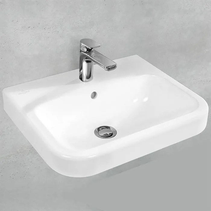 Lavoar suspendat Villeroy & Boch, Architectura, dreptunghiular, 60 cm, alb alpin