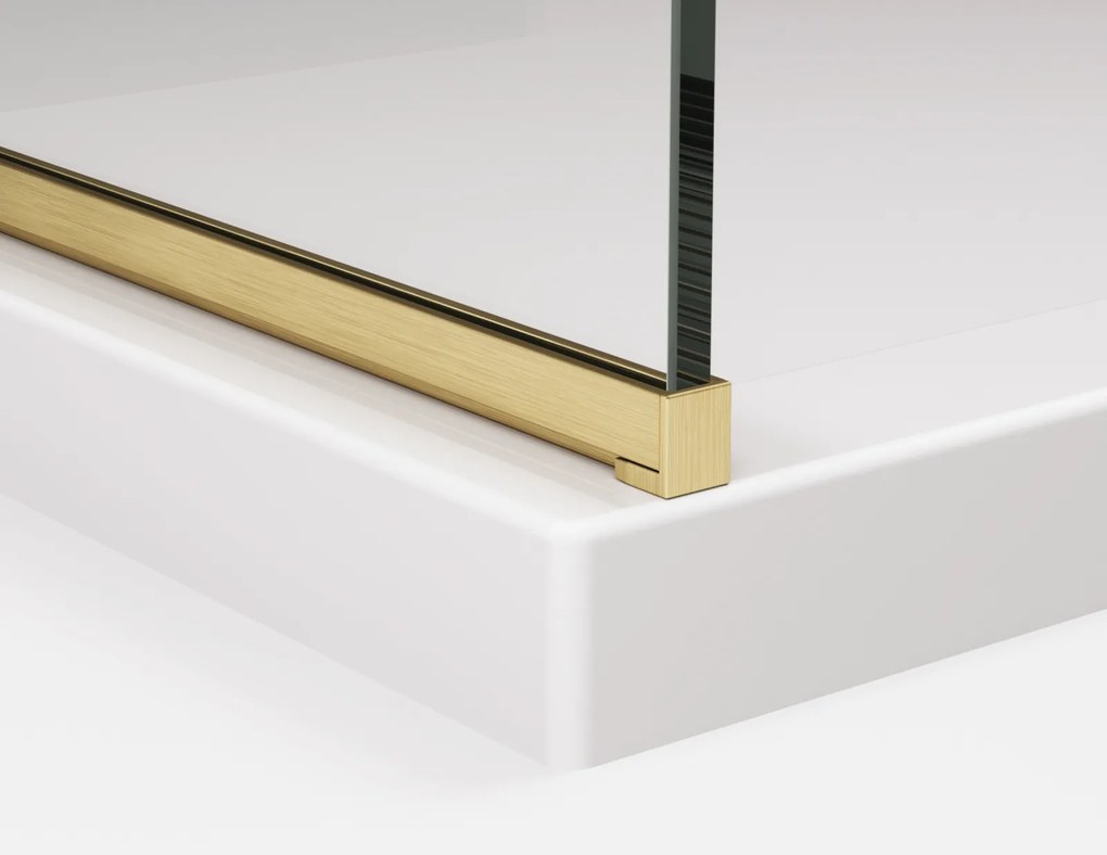 Paravan dus sticla walk-in 110x200 cm auriu periat Sanswiss Easy STR4P 1100x2000 mm