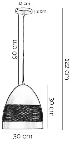 Lustră pe cablu ONLI POLLY 1xE27/22W/230V negru