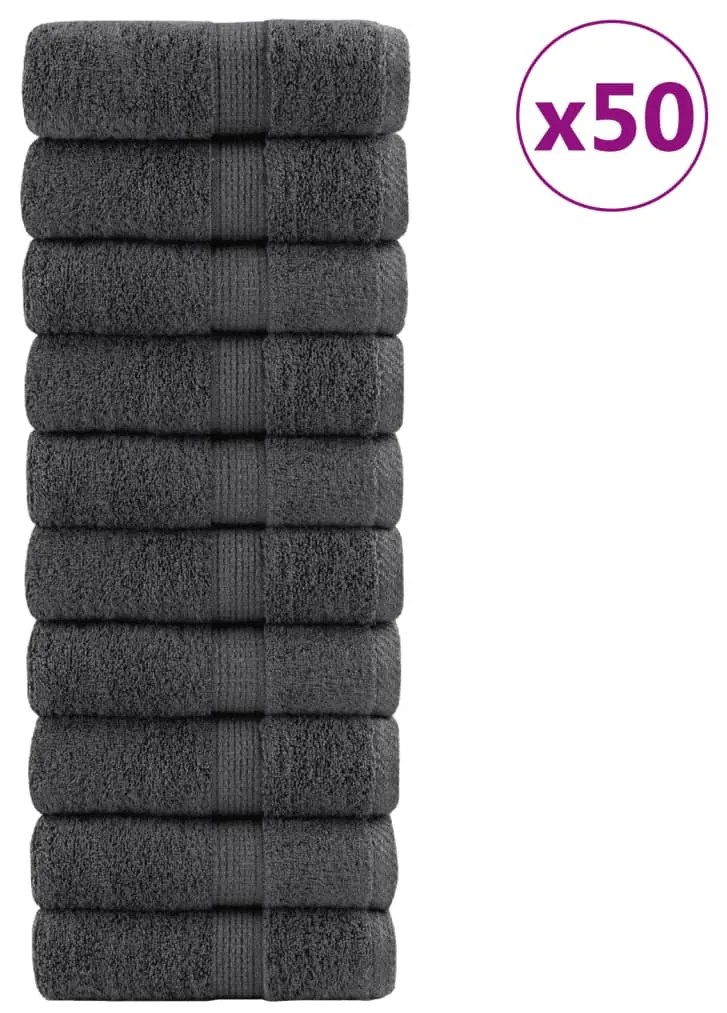 vidaXL Prosoape premium SOLUND 50 buc Antracit 30x50cm 600gsm
