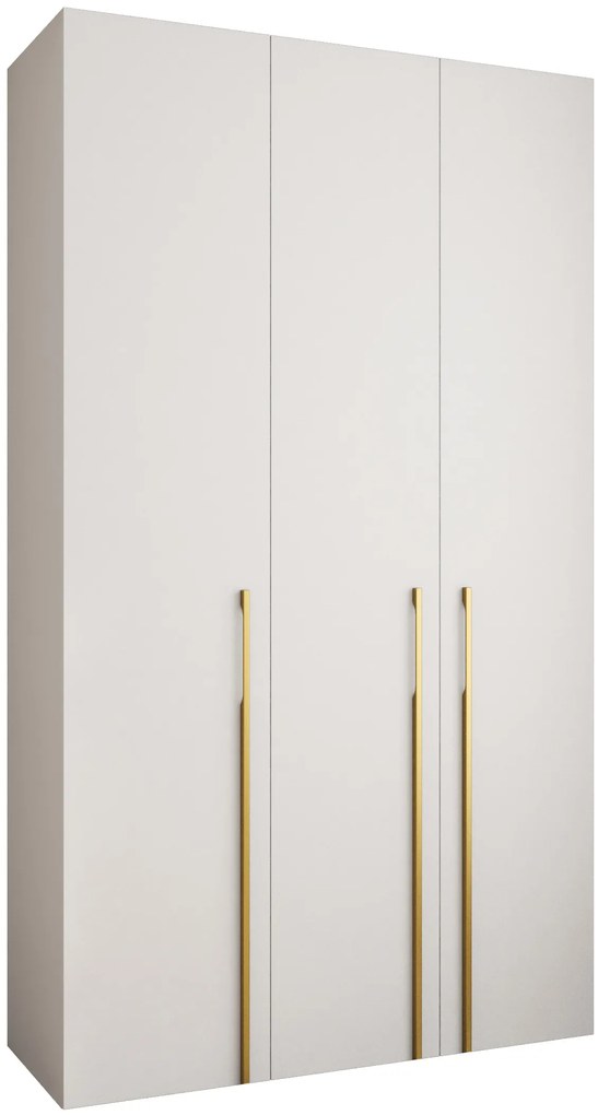 Dulap de haine 140 cm Carmela 50-3 (alb + Auriu). 1126782