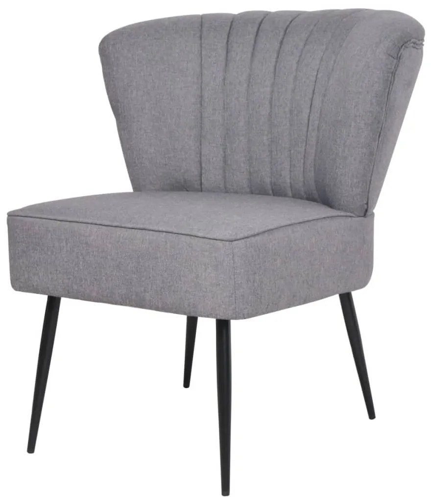 vidaXL Scaun cocktail, gri deschis, material textil