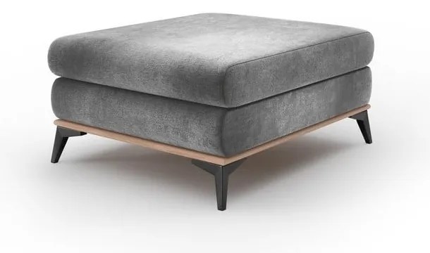 Puf cu tapițerie de catifea Windsor & Co Sofas Astre, gri