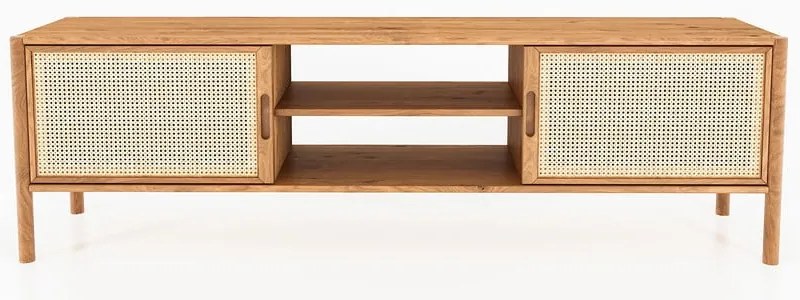 Masă TV din lemn de stejar 204x64 cm Pola - The Beds