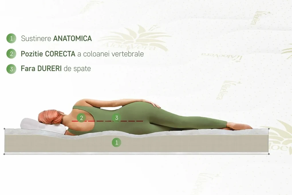 Saltea Super Ortopedica Aloe Vera Essential 120x190x19 cm