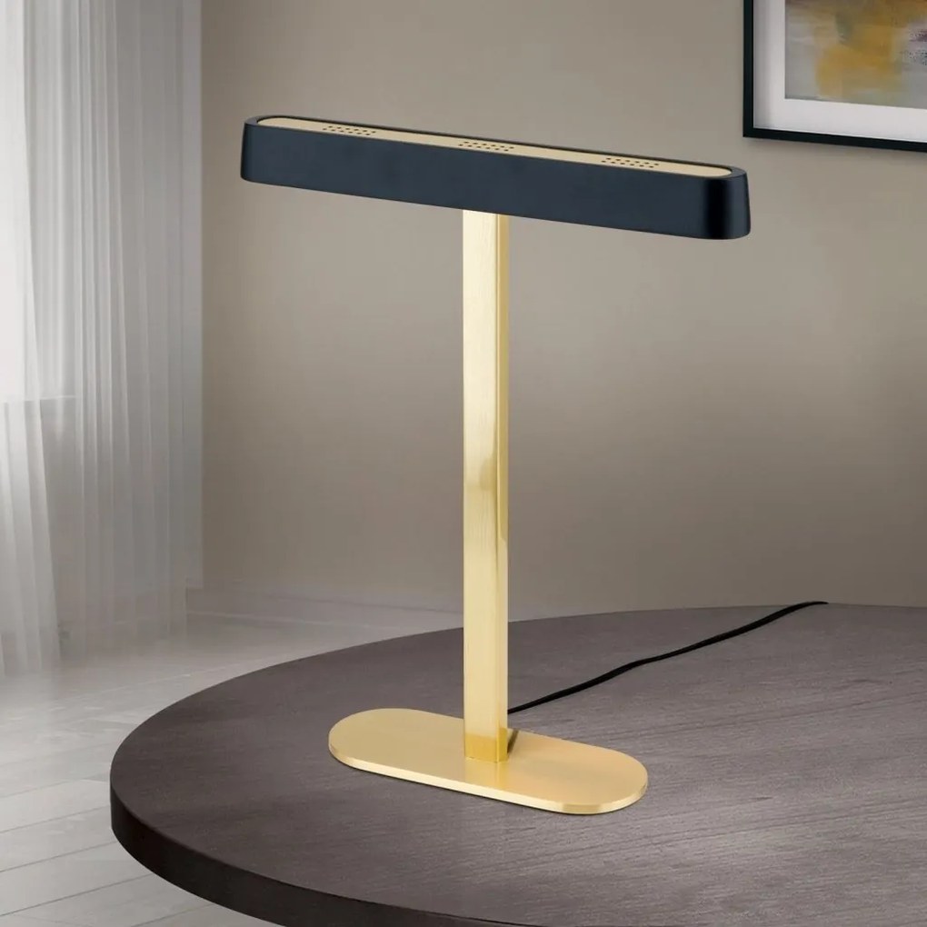 Veioza/Lampa de masa LED moderna AUFTAKT auriu/negru