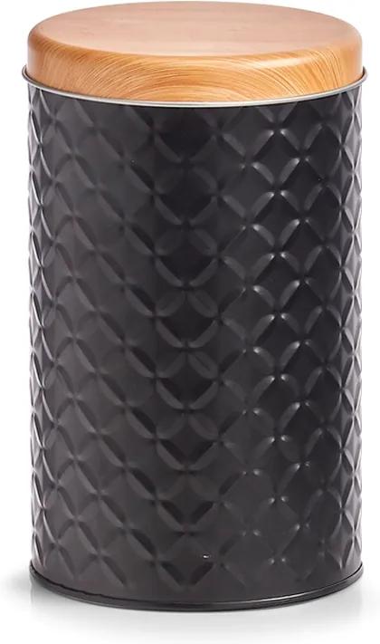Recipient de depozitare  din metal cu forme geometrice Black Ø10,7x18 cm, Zeller