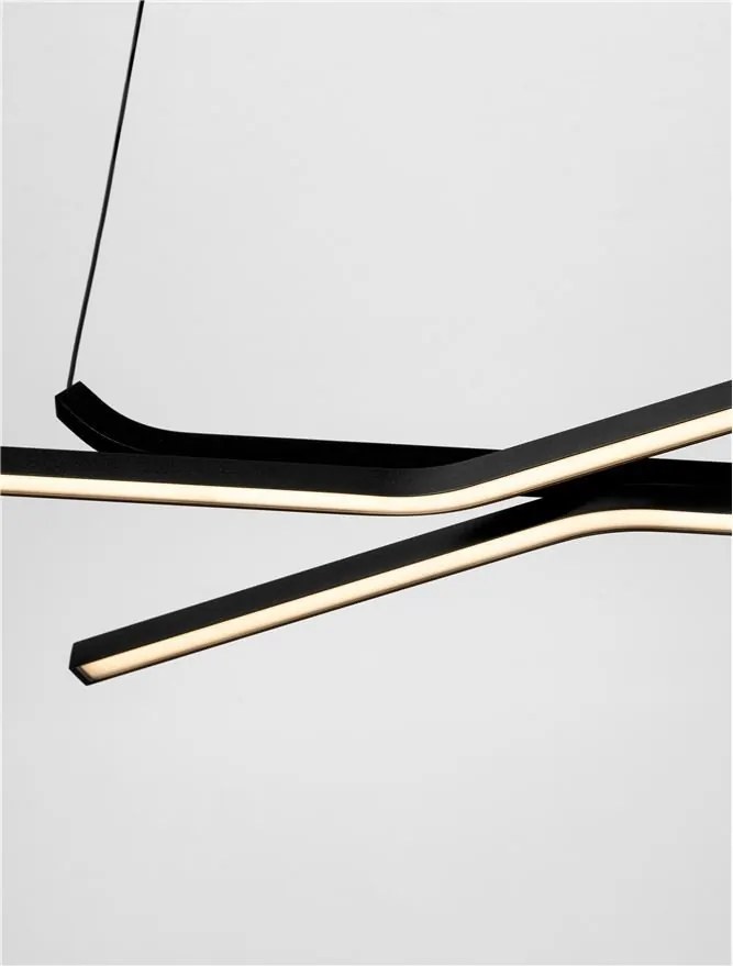 Lustra suspendata LED CCT design modern AKRO negru