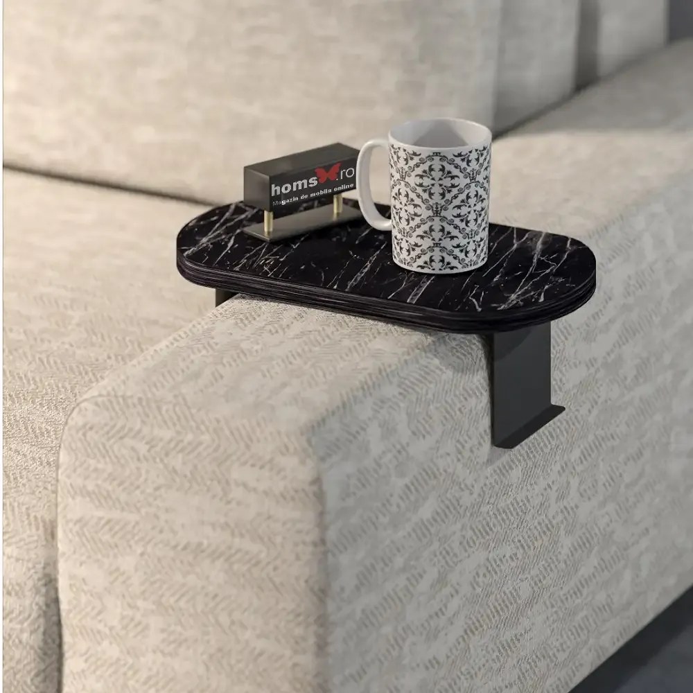 Masuta laterala, Verla Homs, negru, reglabila, 25041