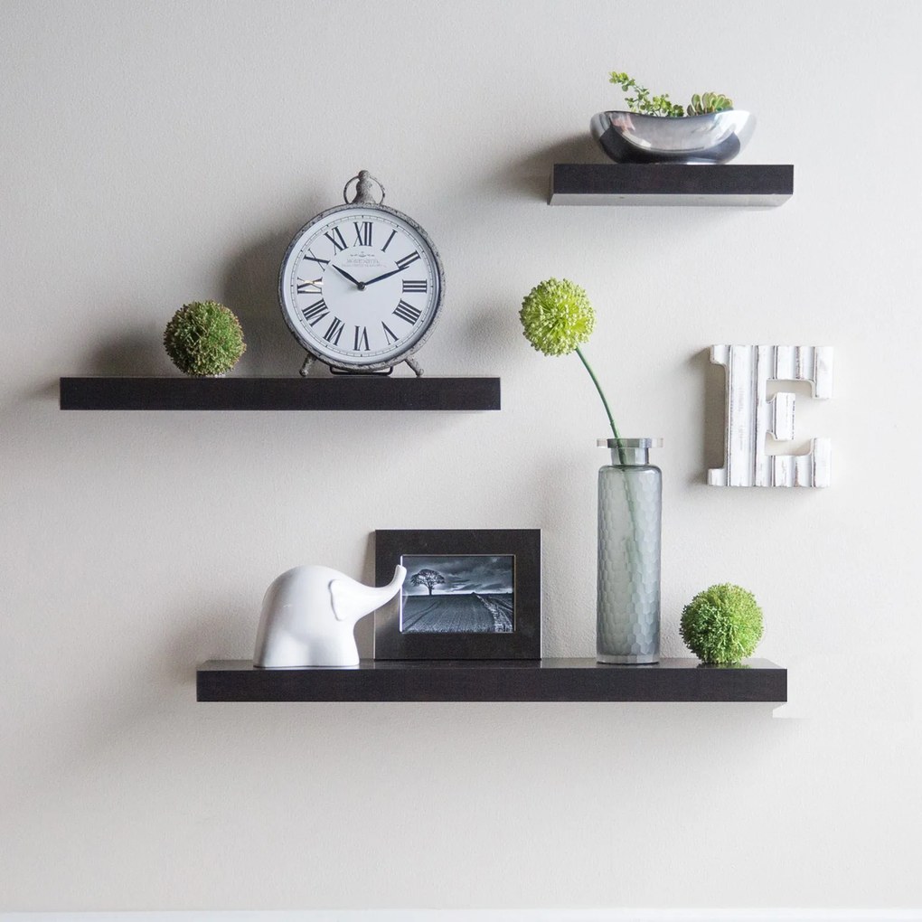 Set 3 rafturi Arly Style, MDF Wenge