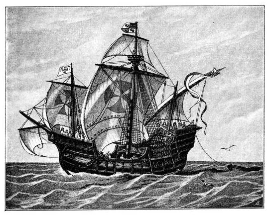 Ilustrație Sea Ship Santa María of Christopher, mikroman6