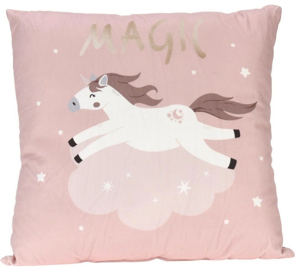 Pernă pentru copii Unicorn dream roz, 40 x 40 cm