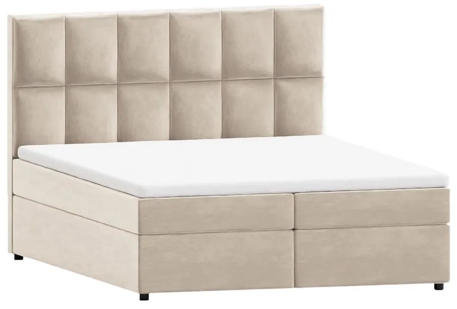 Pat boxspring bej cu spațiu de depozitare 180x200 cm Flip – Ropez