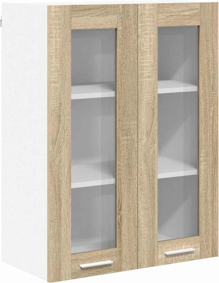 vidaXL Dulap suspendat Stejar Sonoma 60 x 31 x 80 cm Lemn compozit