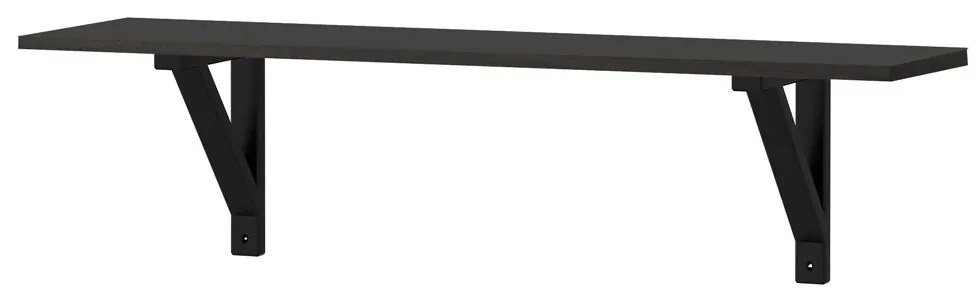 Polita cu suport console, 120x20x22 cm PAL Wenge