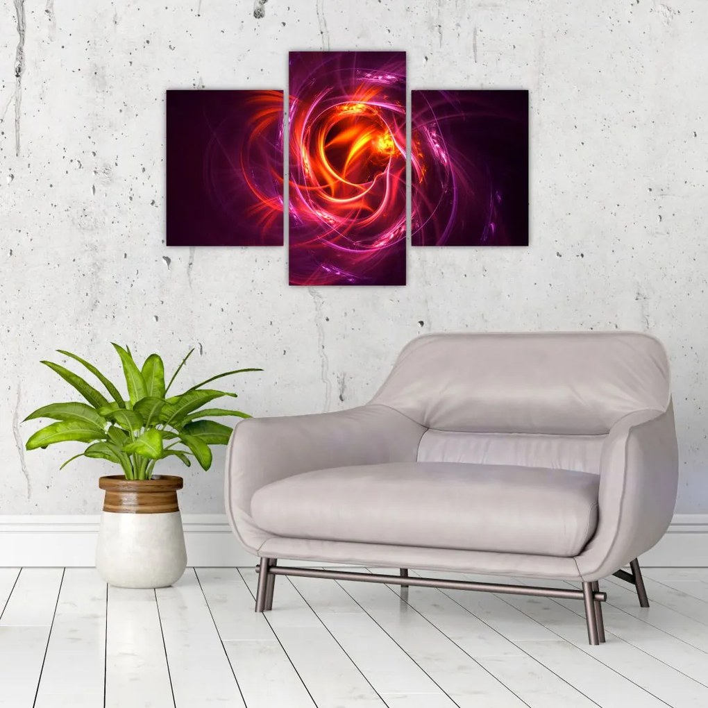 Tabloul cu abstracțiune modernă care luminează (90x60 cm)