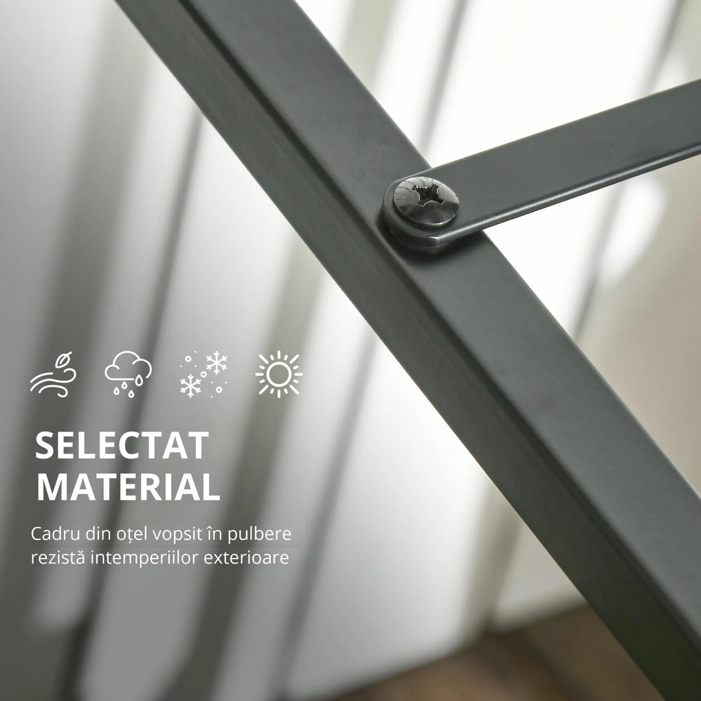 Outsunny Raft pentru Busteni  pentru Exterior si Interior din Otel, Suport pentru Lemne  Modern cu Baza Inaltata, 39x35x76cm, Negru | Aosom Romania