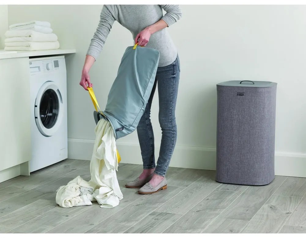 Coș de rufe din material textil Joseph Joseph Tota, 60 l, gri