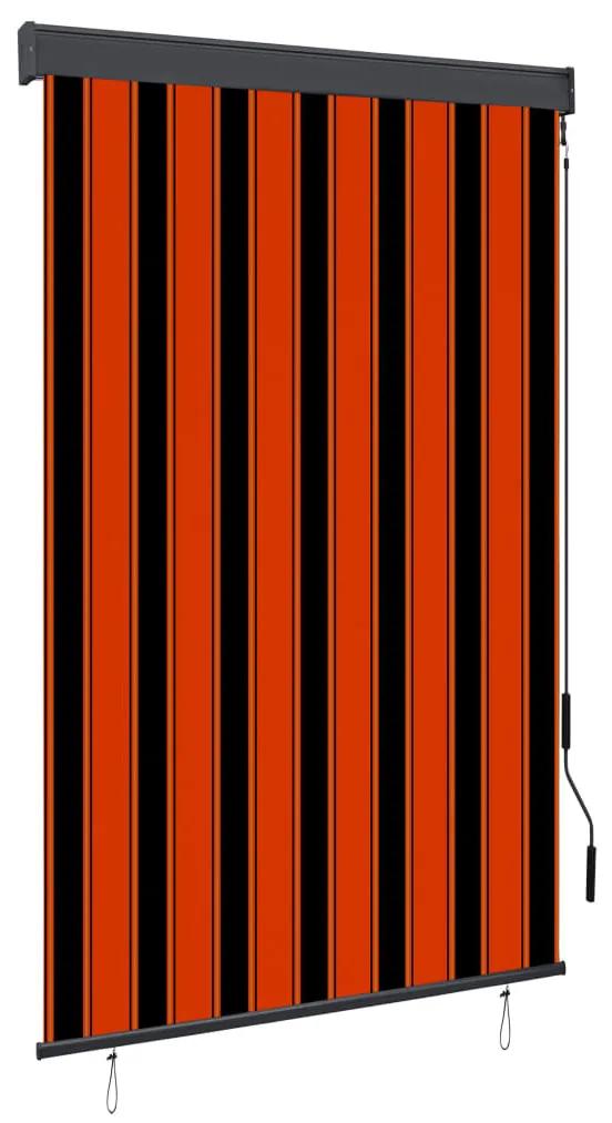 vidaXL Jaluzea tip rulou de exterior, portocaliu și maro, 120 x 250 cm