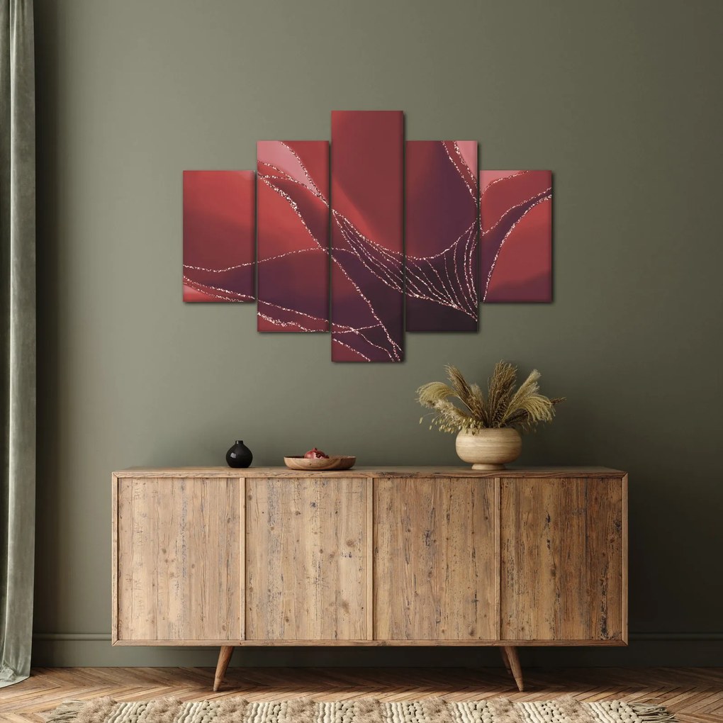 Tablou - Floare abstractă roșie N⁰2 (150x105 cm)