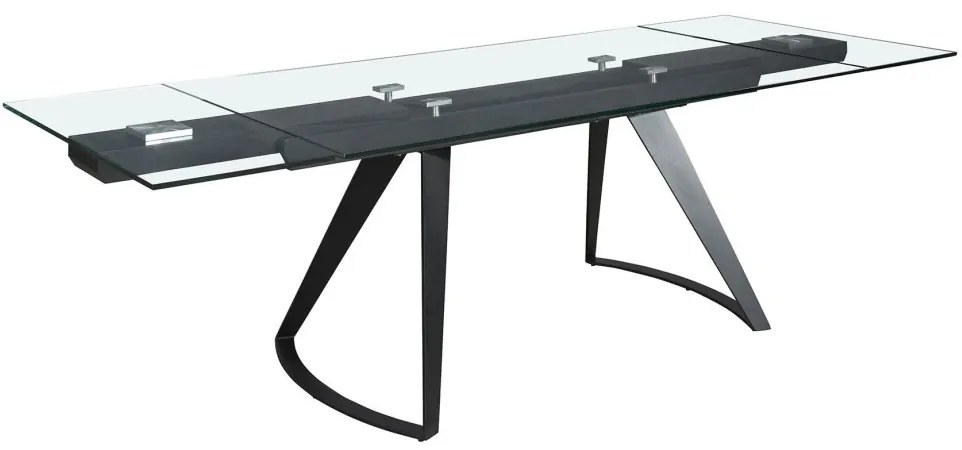 Masa extensibila deosebita design LUX Black Steel 180-270x100cm