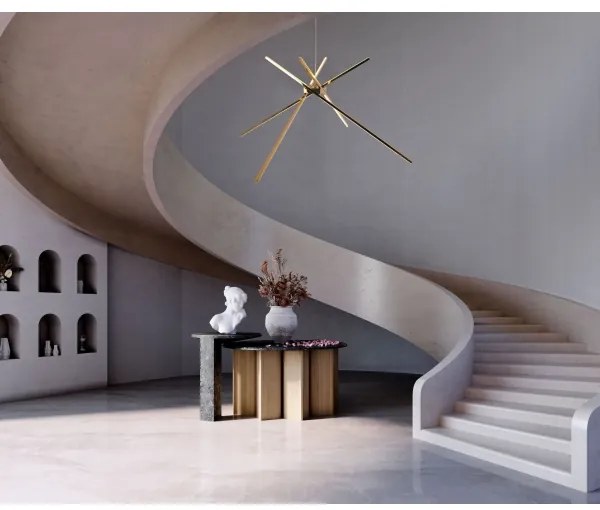 Lustră LED pe cablu MAXLIGHT P0457 SPIDER LED/33W/230V auriu