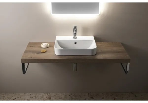 Isvea SOTT AQUA lavoar pentru blat 48x42 cm ceramică/alb