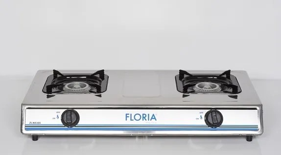 Aragaz plita inox Floria, 72 x 40 x10 cm, 2 och. ZLN8365, alimentare GPL Butelie