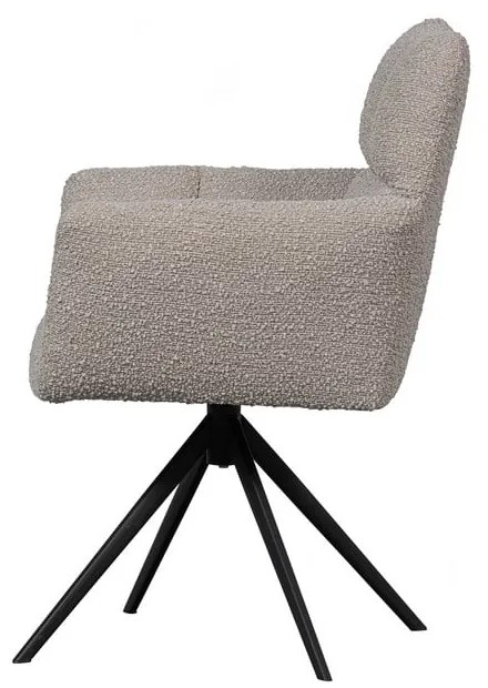 Scaun de sufragerie bej tapițat Vinny – WOOOD