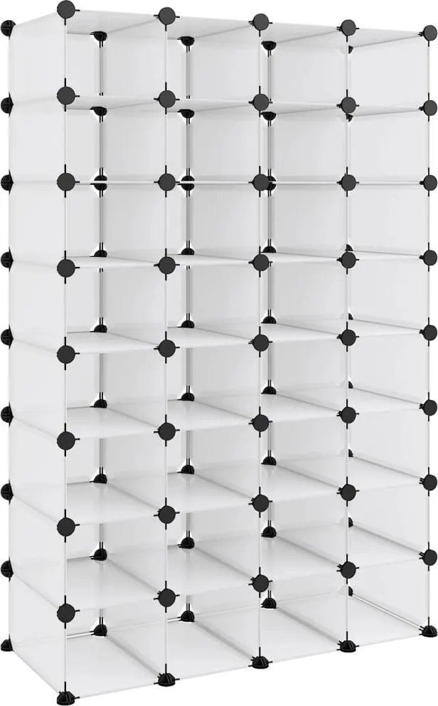 vidaXL Suport de pantofi, transparent, 93x36,5x140 cm, PP