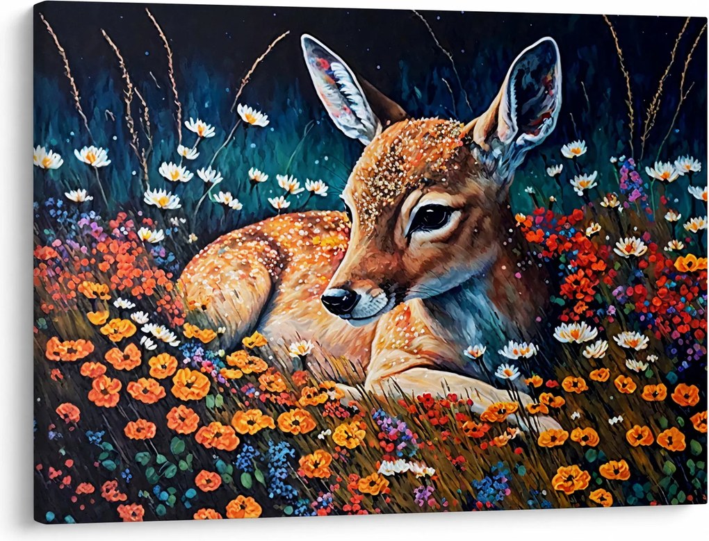 Tablou - Cerb pictat (70x50 cm)