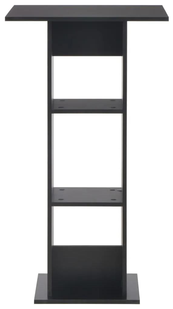 280206 vidaXL Masă de bar, negru, 60 x 60 x 110 cm